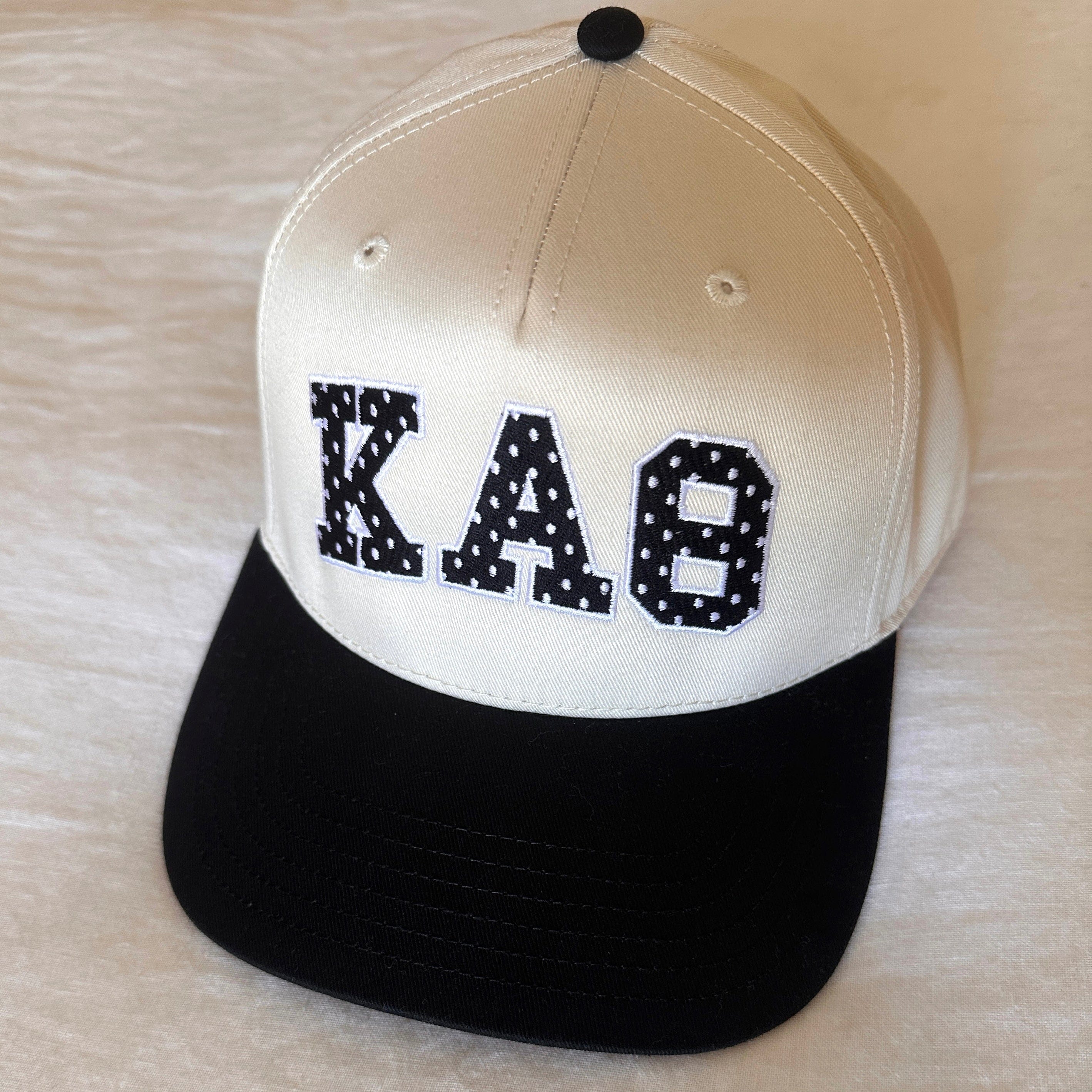 Polka Dot Embroidered Baseball Cap Black Polka Dot Embroidered Hat by Ali & Ariel | Sorority  main image 3