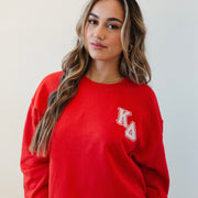Ali & Ariel Greek Embroidered Crewneck