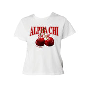 Ali & Ariel I Love You Cherry Much Baby Tee Alpha Chi Omega / Small