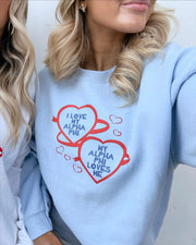 Ali & Ariel Loves Me Crewneck Baby Blue
