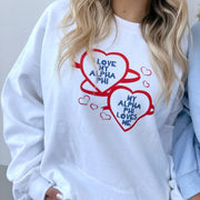 Ali & Ariel Loves Me Crewneck White