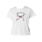 Ali & Ariel Put A Bow On It Baby Tee Alpha Chi Omega / Small