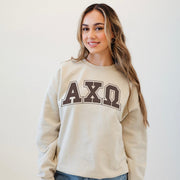 Ali & Ariel Sand Greek Collegiate Crewneck