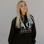 Ali & Ariel Classic Letters Hoodie in Black <br> (sororities G-Z)