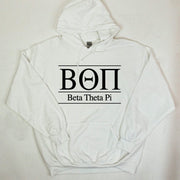 Ali & Ariel Classic Letters Hoodie in White <br> (available for all fraternities)
