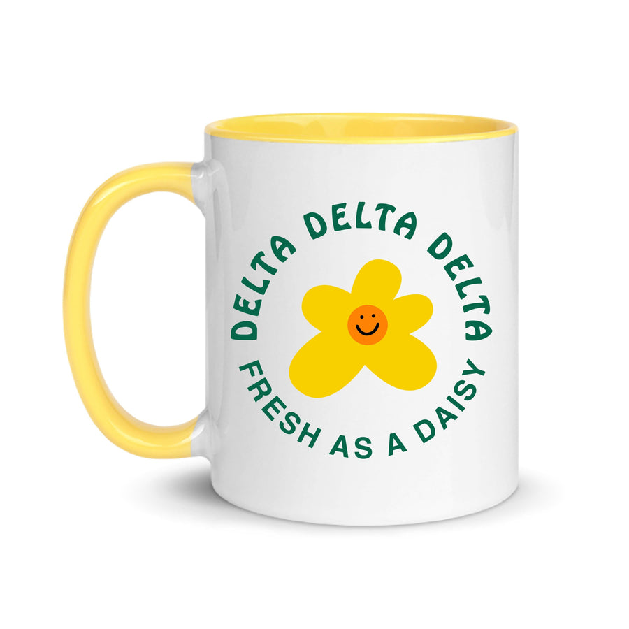 Ali & Ariel Daisy Mug (available for all organizations!) Delta Delta Delta / 11 oz