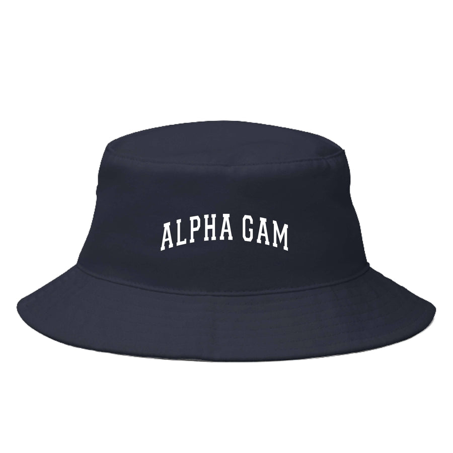 Ali & Ariel Navy Bucket Hat (available for all sororities) Alpha Gamma Delta