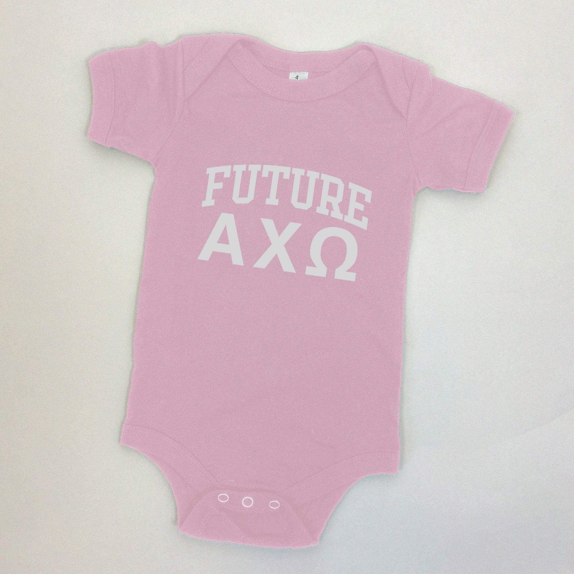 Detroit Collegiate Arch Onesie / Pink / Baby - Pure Detroit