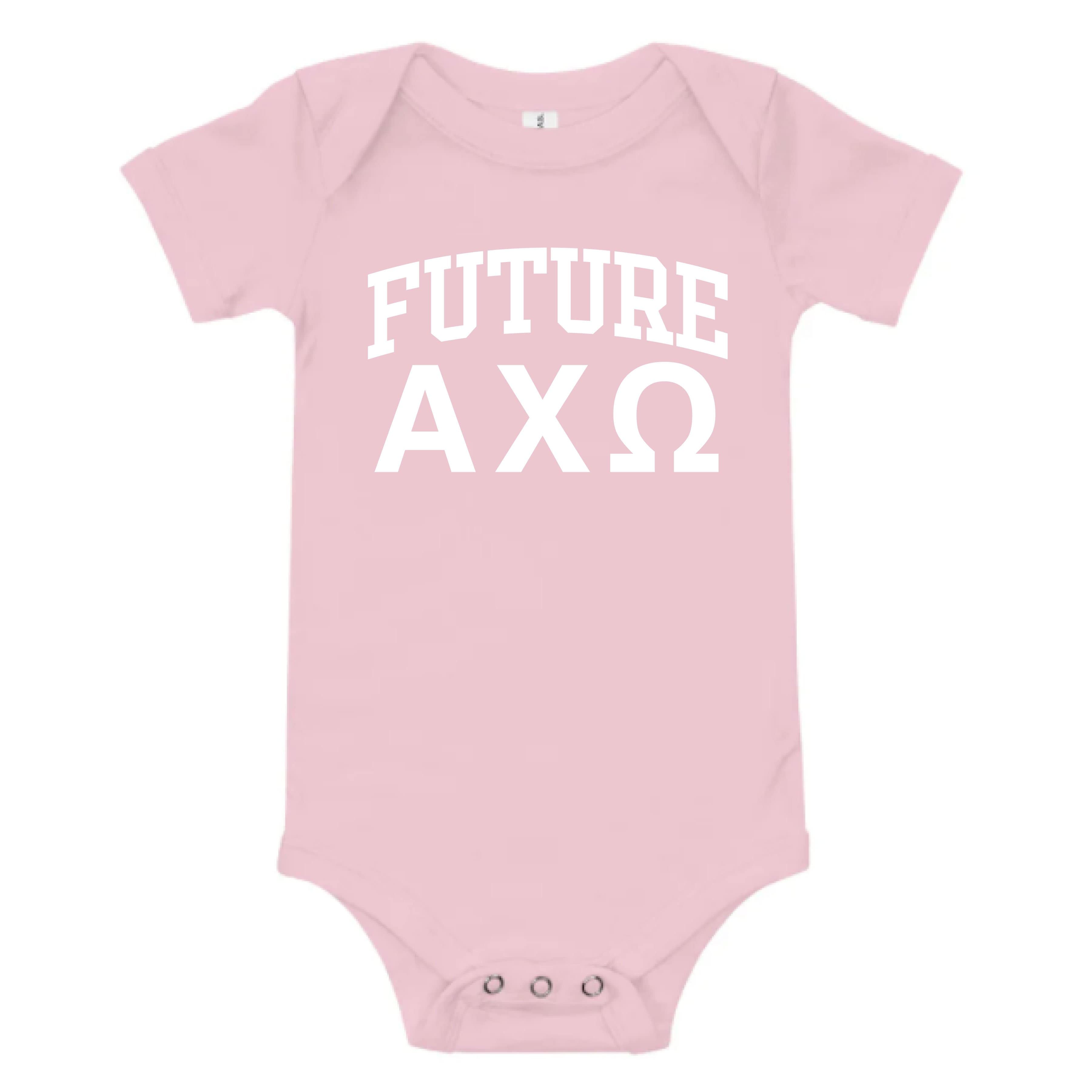 Detroit Collegiate Arch Onesie / Pink / Baby - Pure Detroit