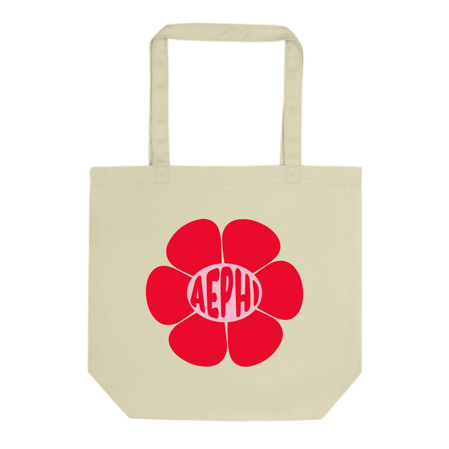 Ali & Ariel Red Flower Tote (available for multiple organizations!) Alpha Epsilon Phi