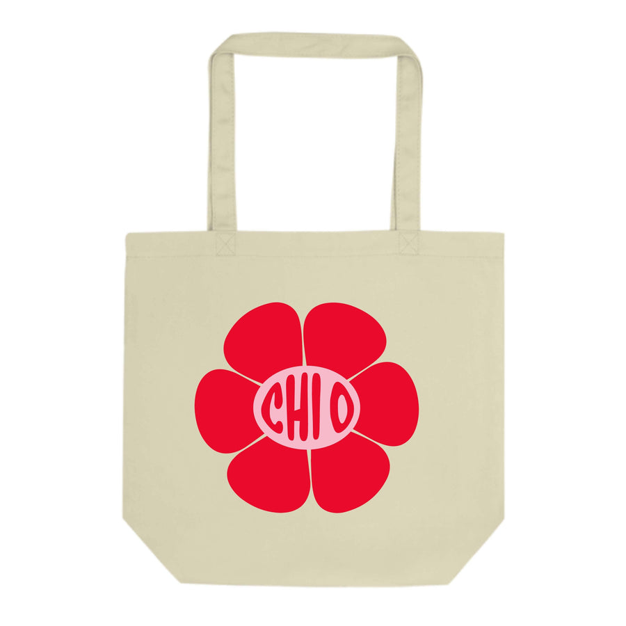 Ali & Ariel Red Flower Tote (available for multiple organizations!) Chi Omega