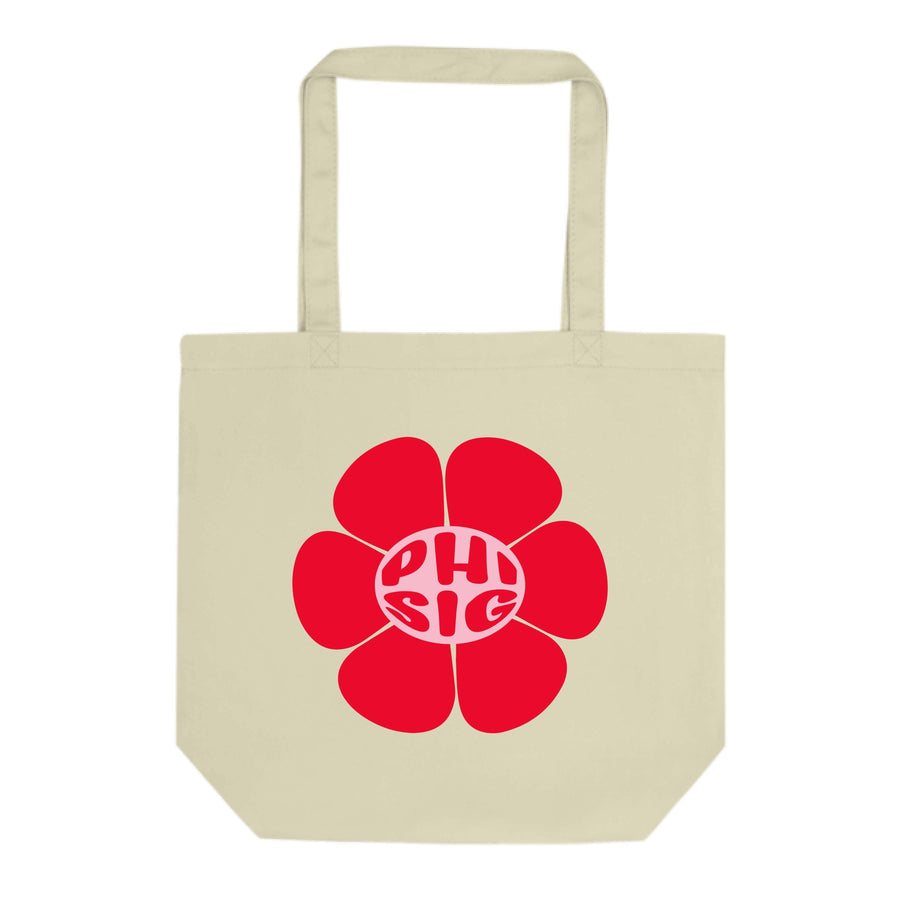 Ali & Ariel Red Flower Tote (available for multiple organizations!) Phi Sigma Sigma