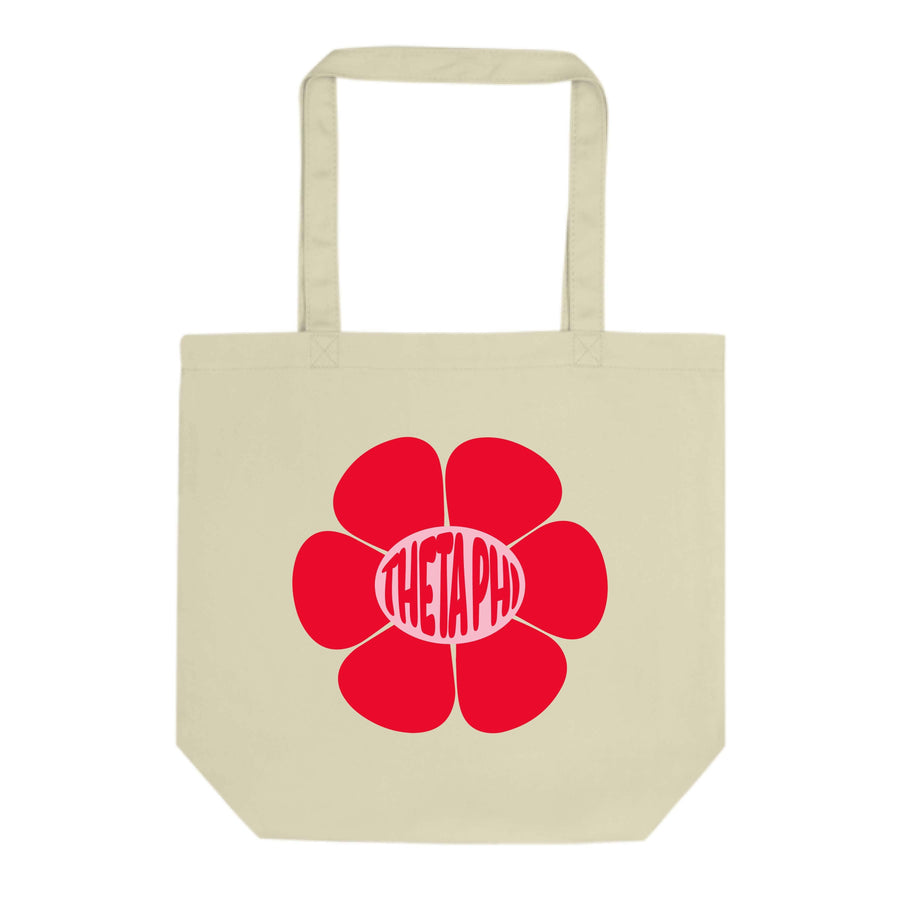 Ali & Ariel Red Flower Tote (available for multiple organizations!) Theta Phi Alpha