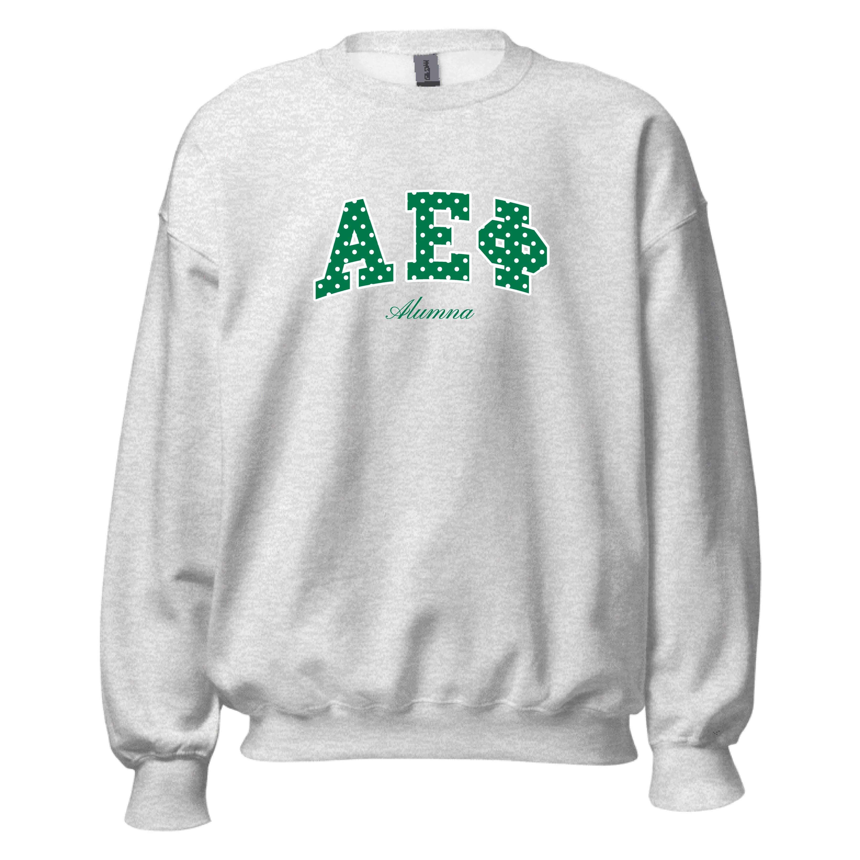 Ali & Ariel Alumna Embroidered Polka Dot Crewneck Alpha Epsilon Phi / Medium