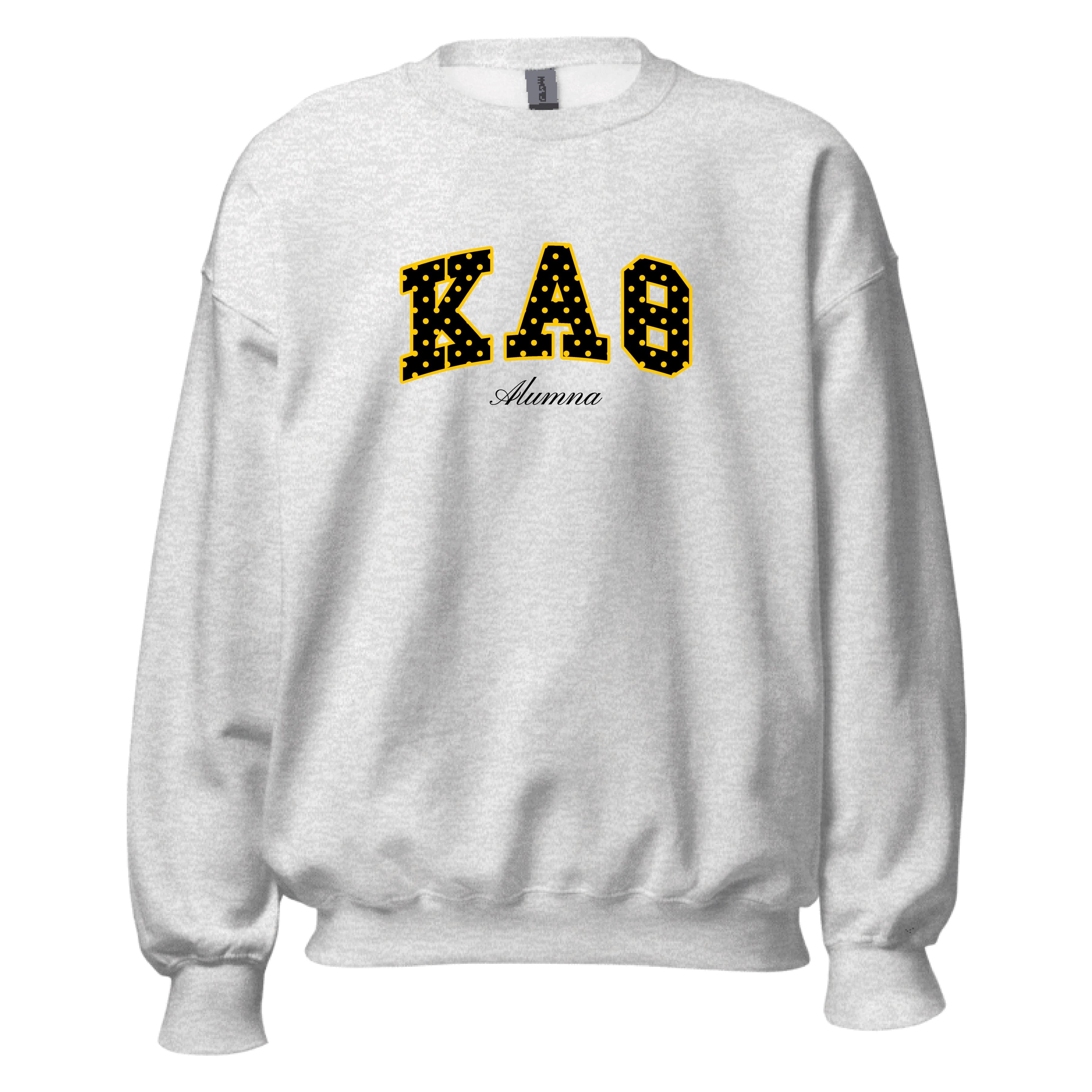 Ali & Ariel Alumna Embroidered Polka Dot Crewneck Kappa Alpha Theta / Medium