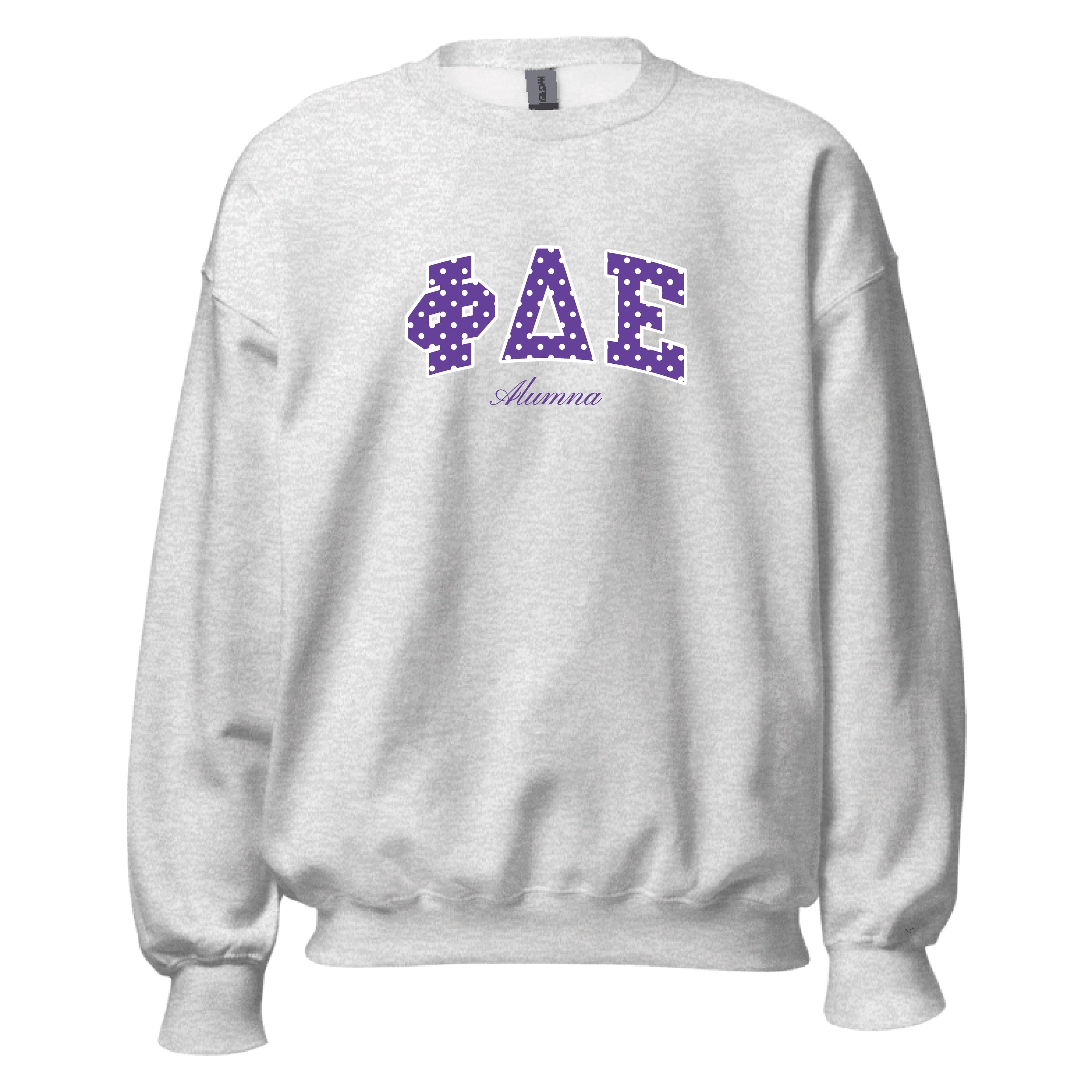 Ali & Ariel Alumna Embroidered Polka Dot Crewneck Phi Delta Epsilon / Medium