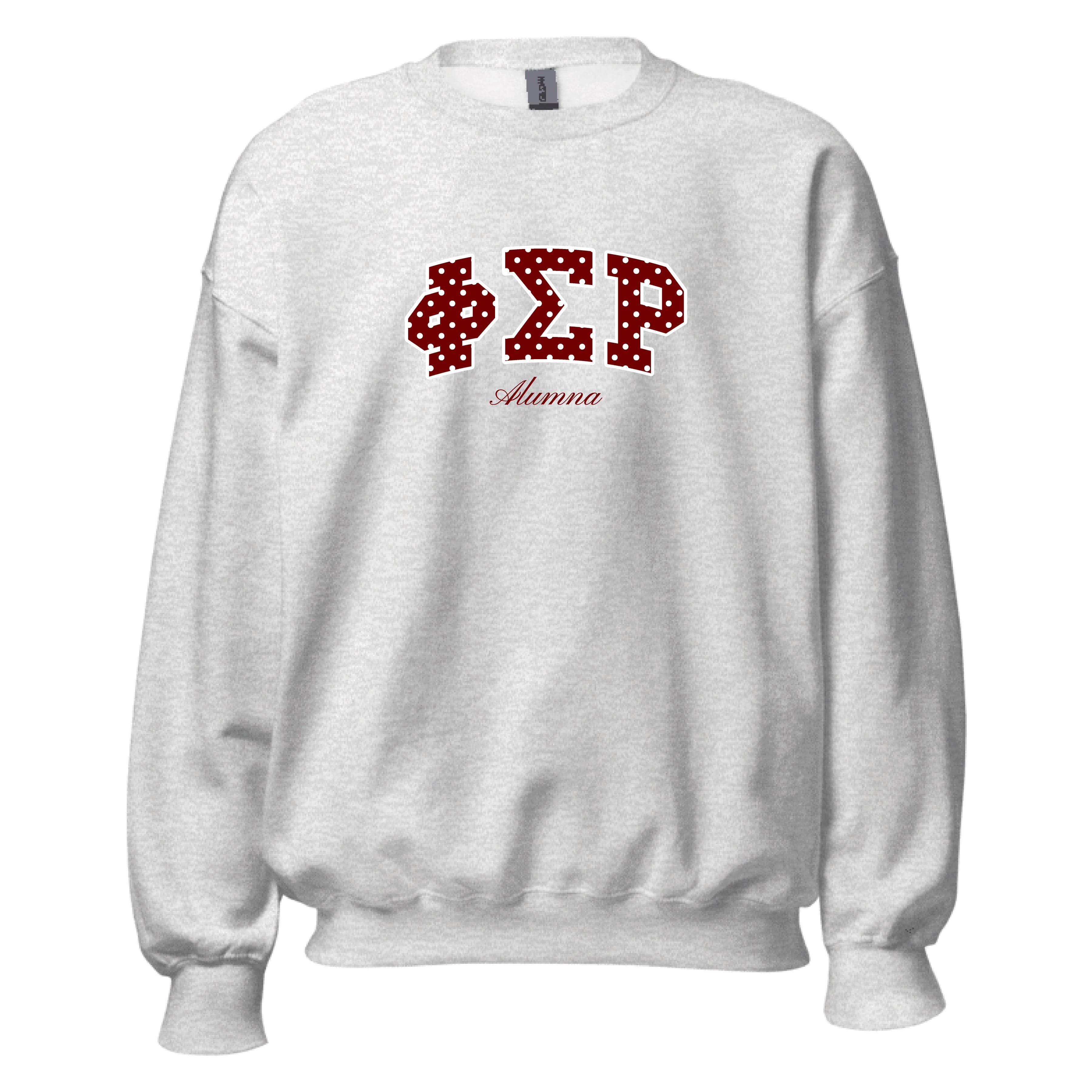 Ali & Ariel Alumna Embroidered Polka Dot Crewneck Phi Sigma Rho / Medium