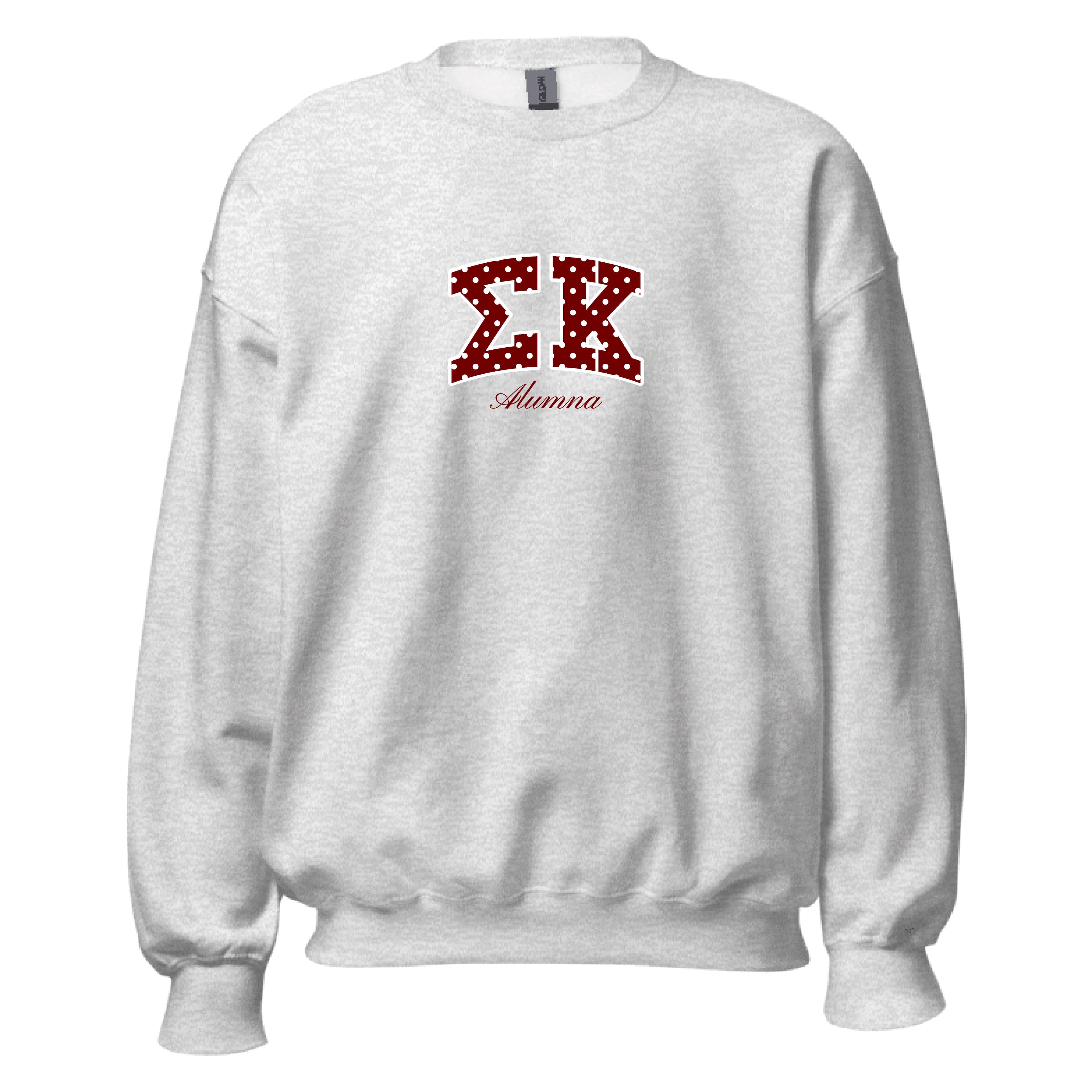 Ali & Ariel Alumna Embroidered Polka Dot Crewneck Sigma Kappa / Medium