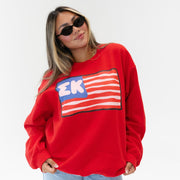 Ali & Ariel American Flag Crewneck