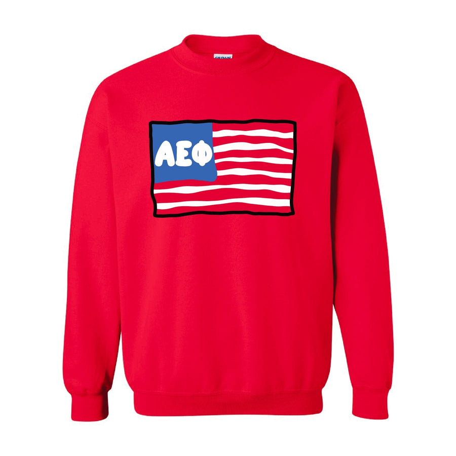 Ali & Ariel American Flag Crewneck Alpha Epsilon Phi / Medium