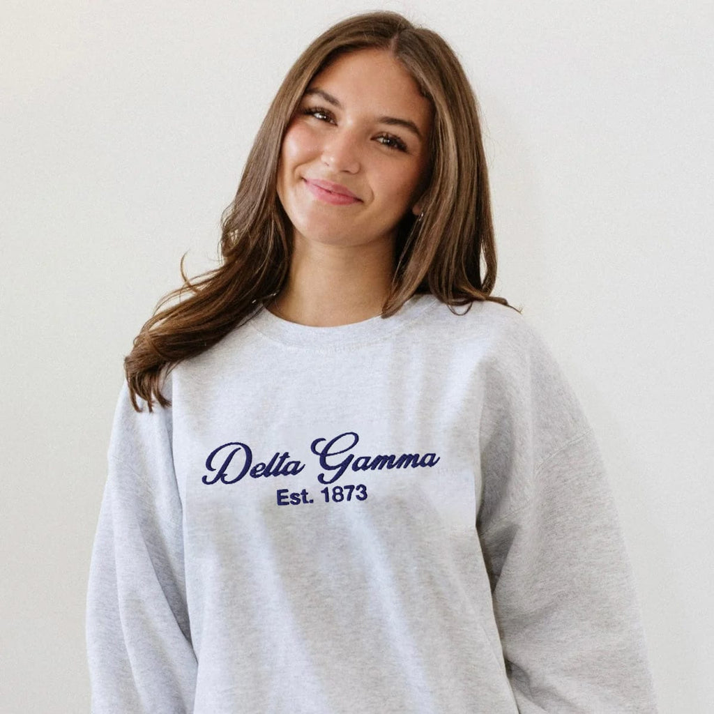 Ali & Ariel Ash Embroidered Crewneck