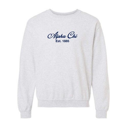 Ali & Ariel Ash Embroidered Crewneck Alpha Chi Omega / Medium