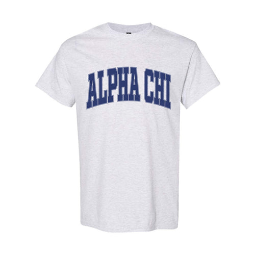 Ali & Ariel Ash Grey Collegiate Tee Alpha Chi Omega / Medium