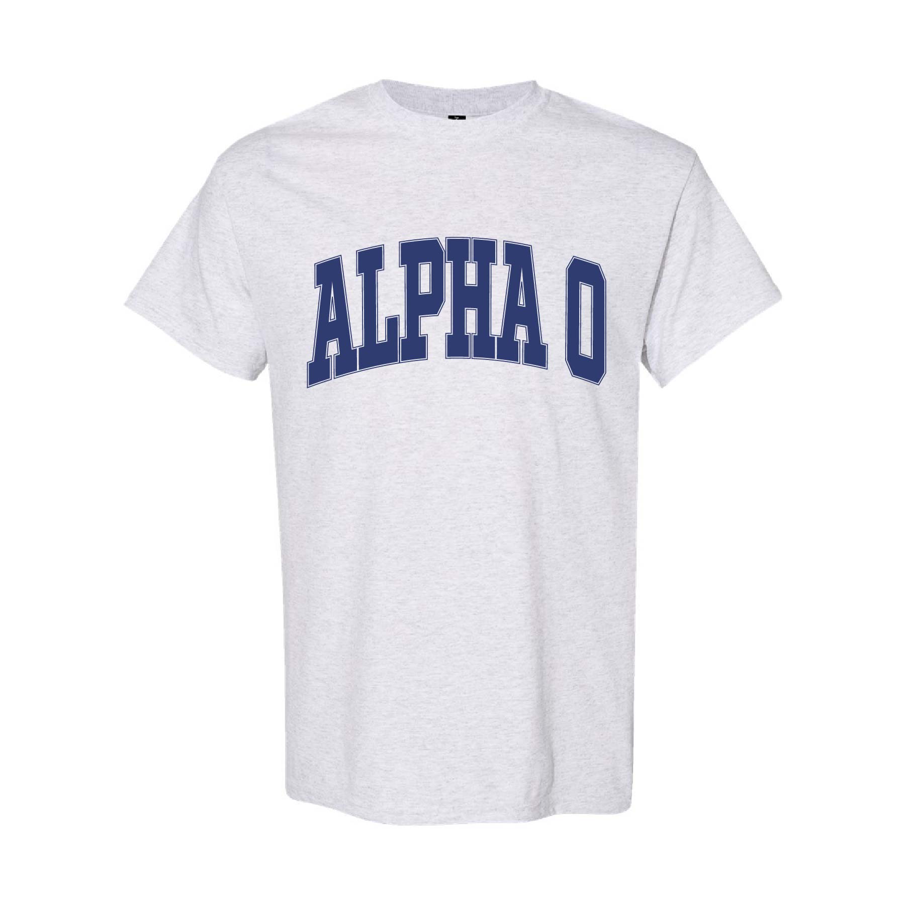 Ali & Ariel Ash Grey Collegiate Tee Alpha Omicron Pi / Medium