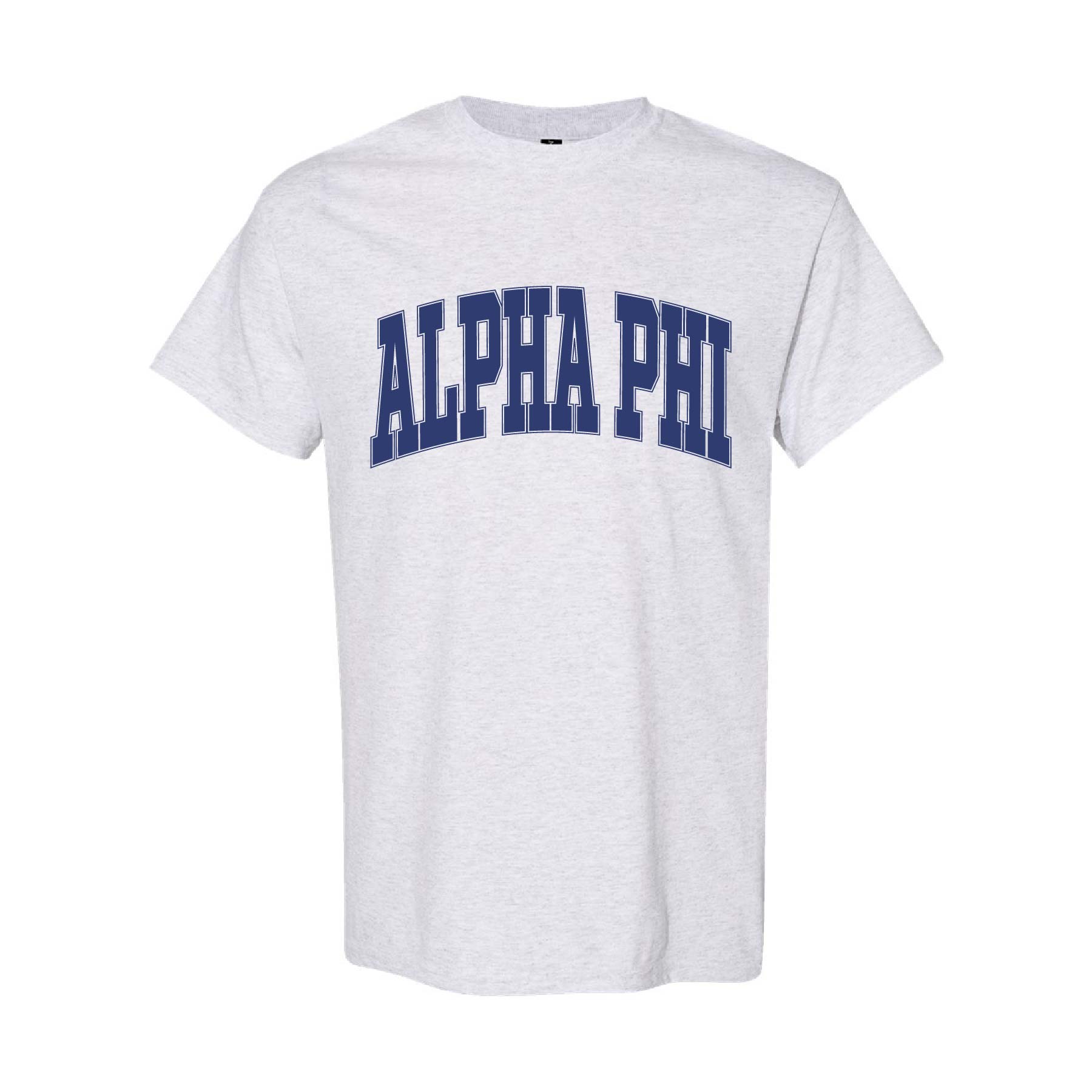 Ali & Ariel Ash Grey Collegiate Tee Alpha Phi / Medium