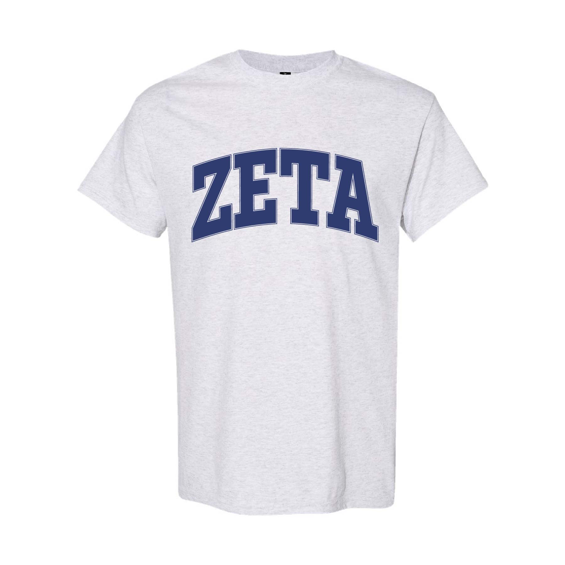 Ali & Ariel Ash Grey Collegiate Tee Zeta Tau Alpha / Medium