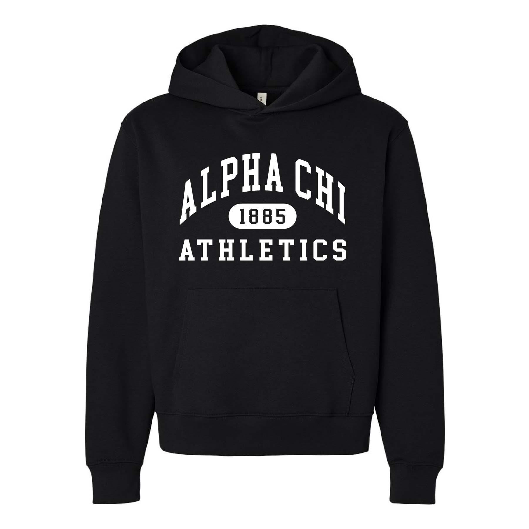 Ali & Ariel Black Athletic Hoodie Alpha Chi Omega / Medium