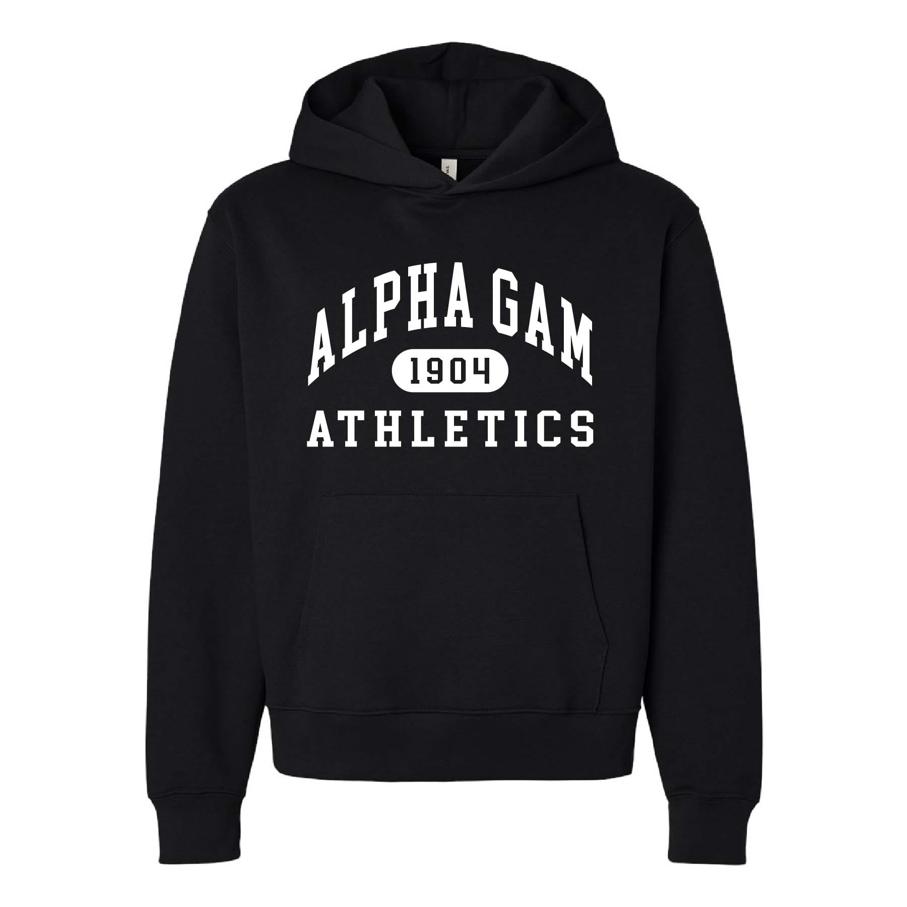 Ali & Ariel Black Athletic Hoodie Alpha Gamma Delta / Medium