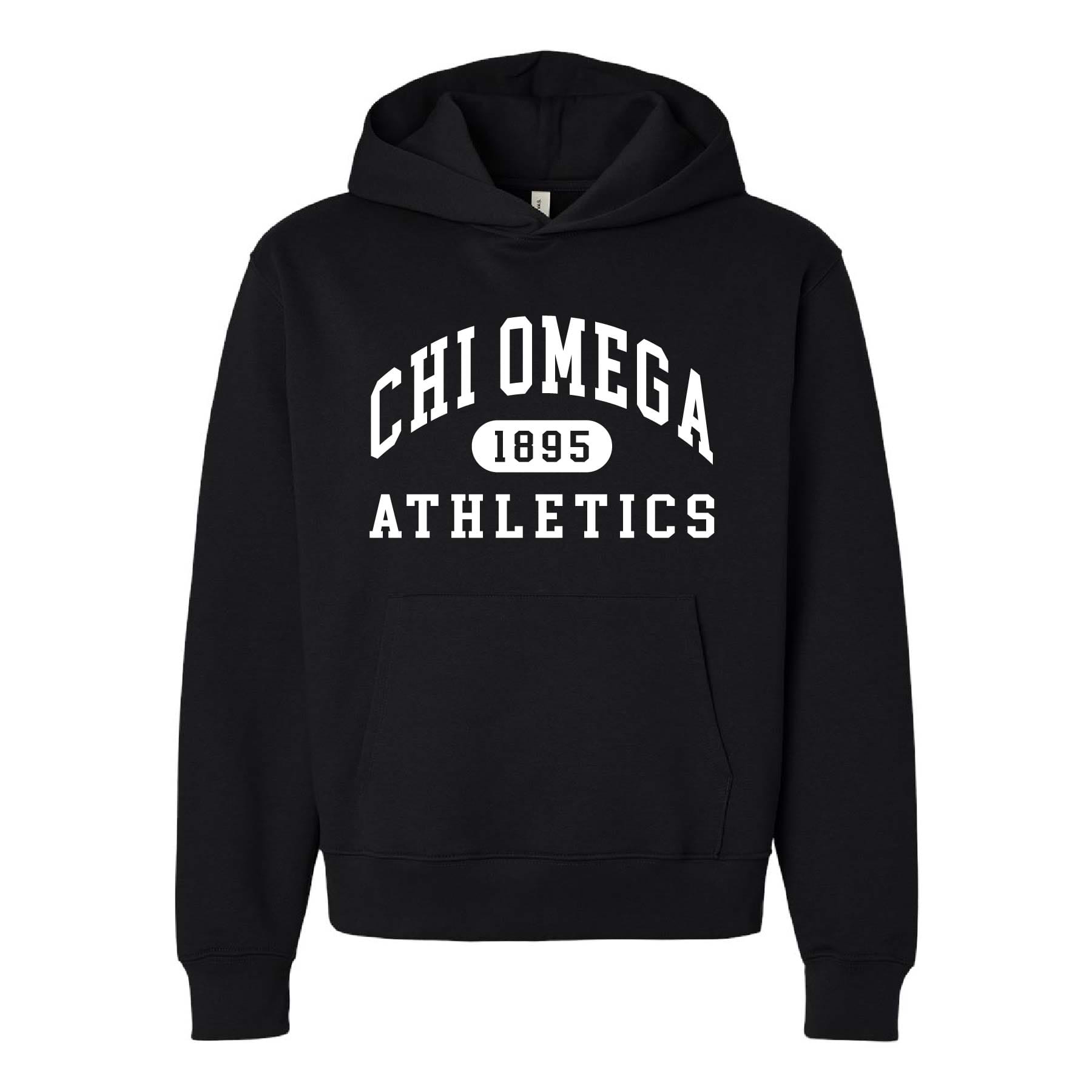 Ali & Ariel Black Athletic Hoodie Chi Omega / Medium