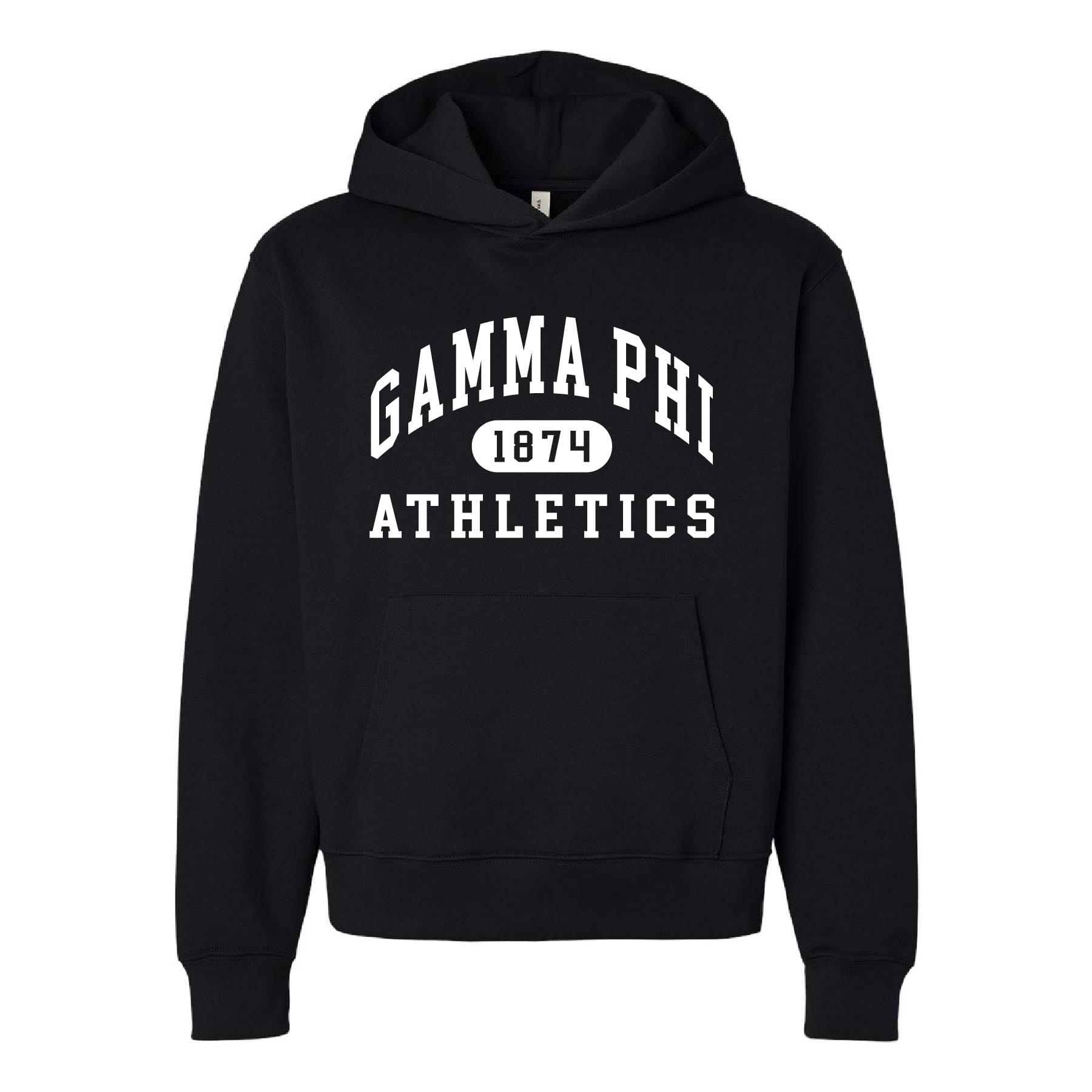 Ali & Ariel Black Athletic Hoodie Gamma Phi Beta / Medium