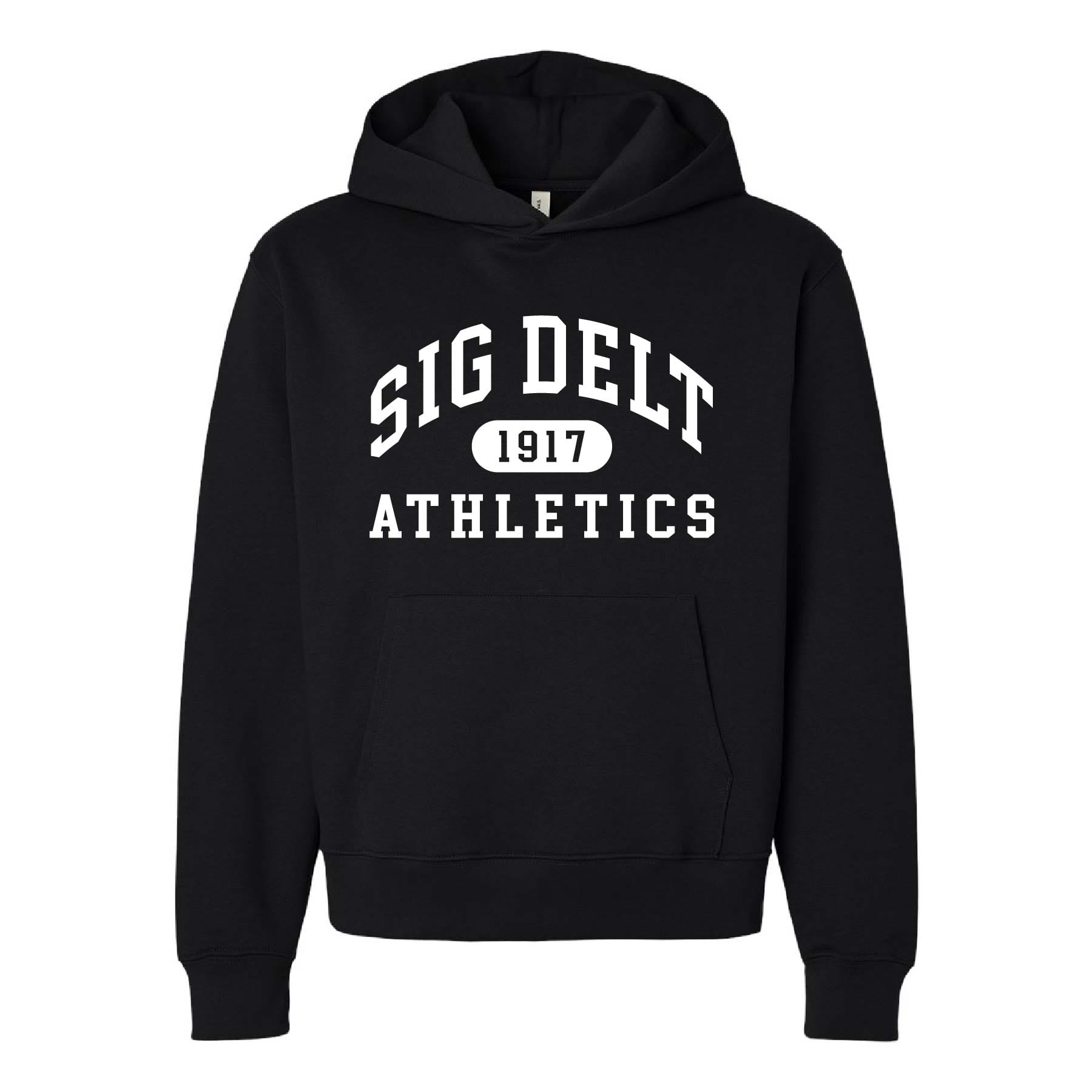 Ali & Ariel Black Athletic Hoodie Sigma Delta Tau / Medium