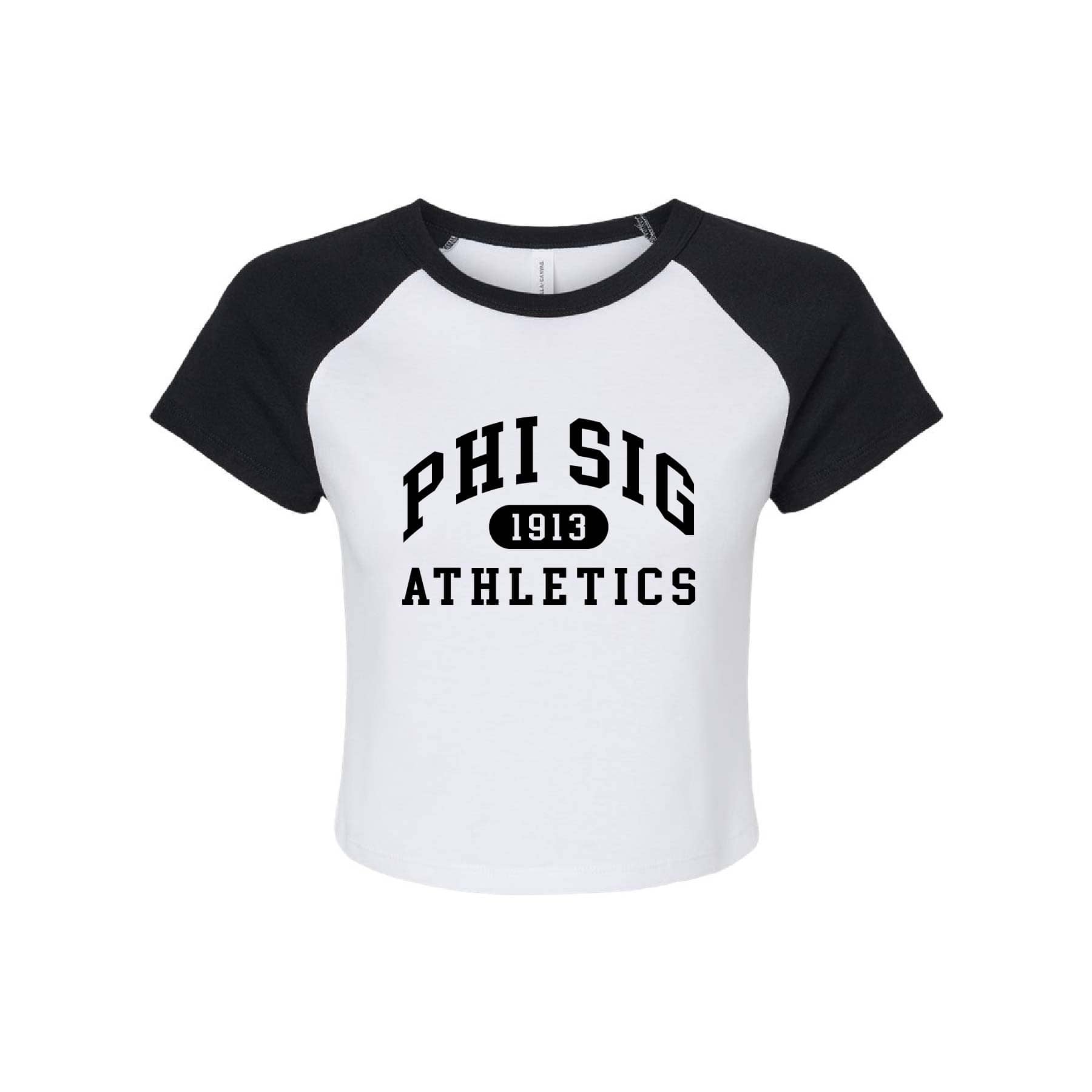 Ali & Ariel Black Athletic Raglan Tee Phi Sigma Sigma / Small