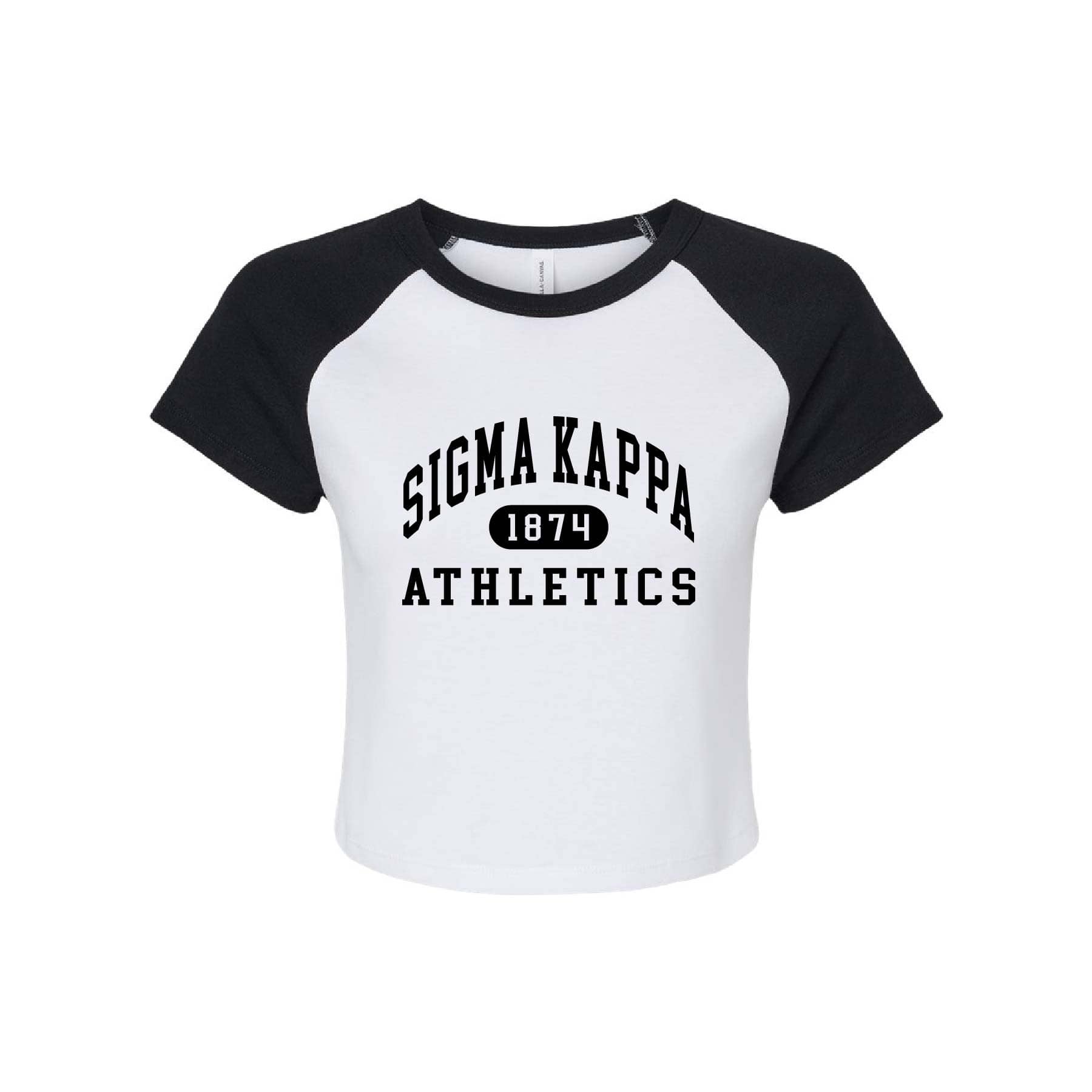 Ali & Ariel Black Athletic Raglan Tee Sigma Kappa / Small