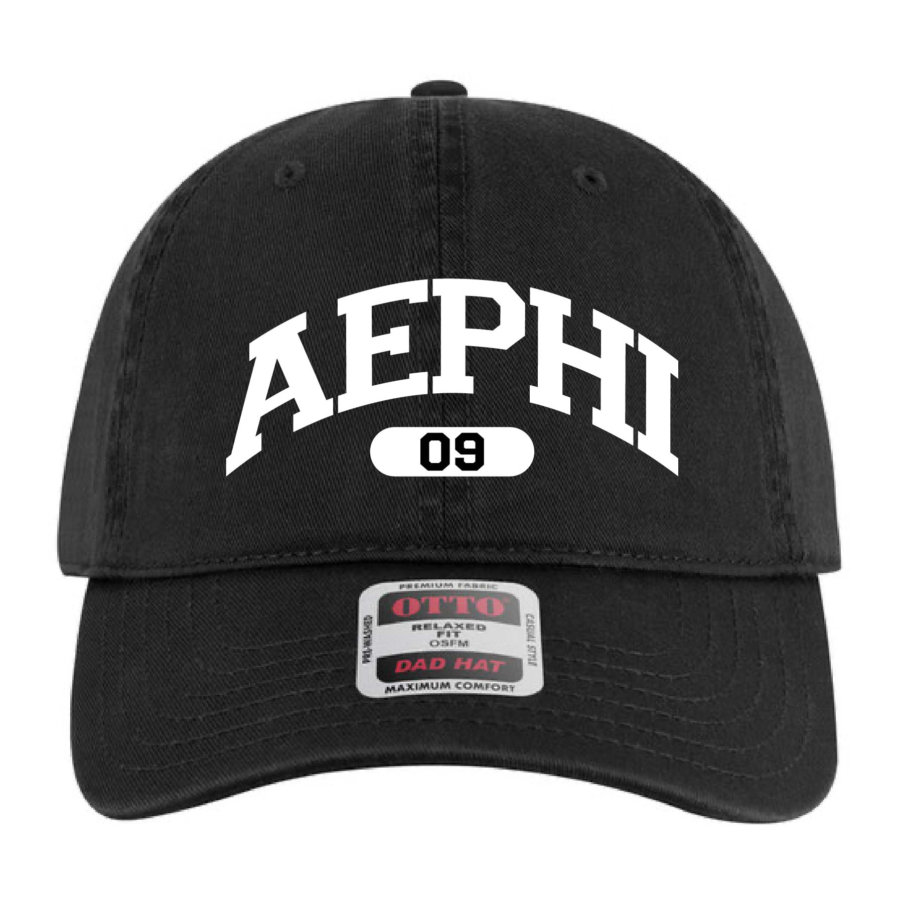 Ali & Ariel Black Collegiate Sports Dad Hat Alpha Epsilon Phi