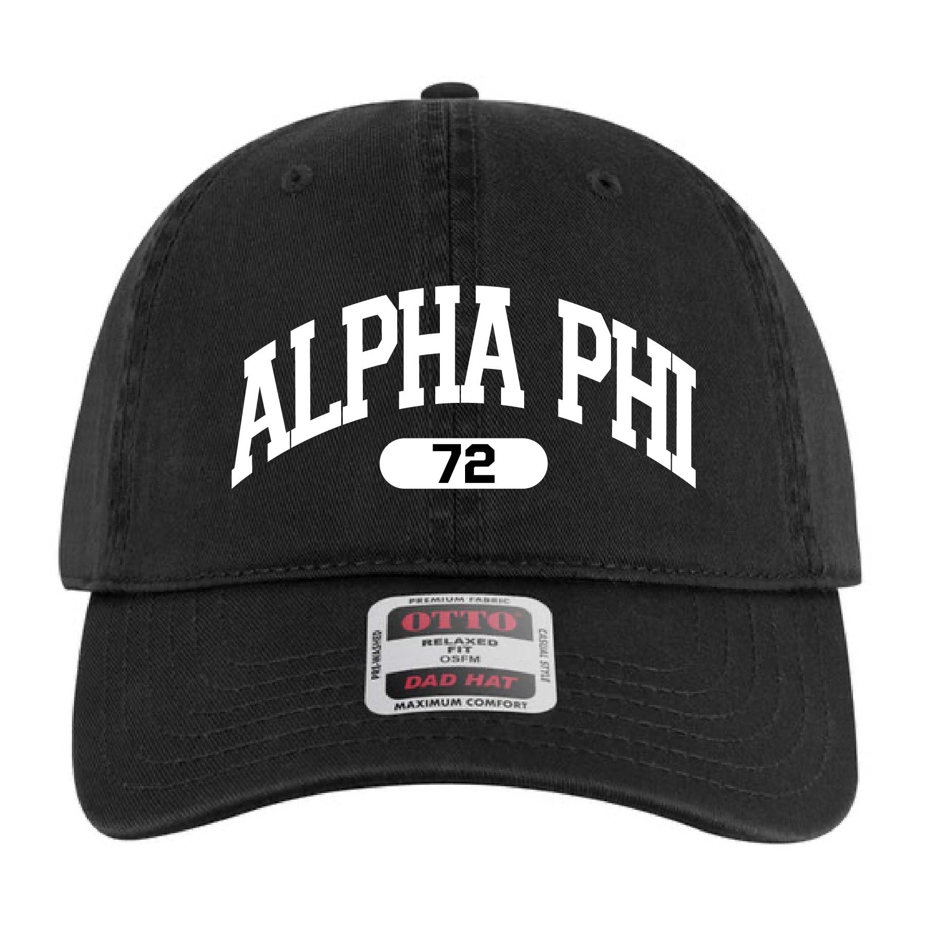 Ali & Ariel Black Collegiate Sports Dad Hat Alpha Phi