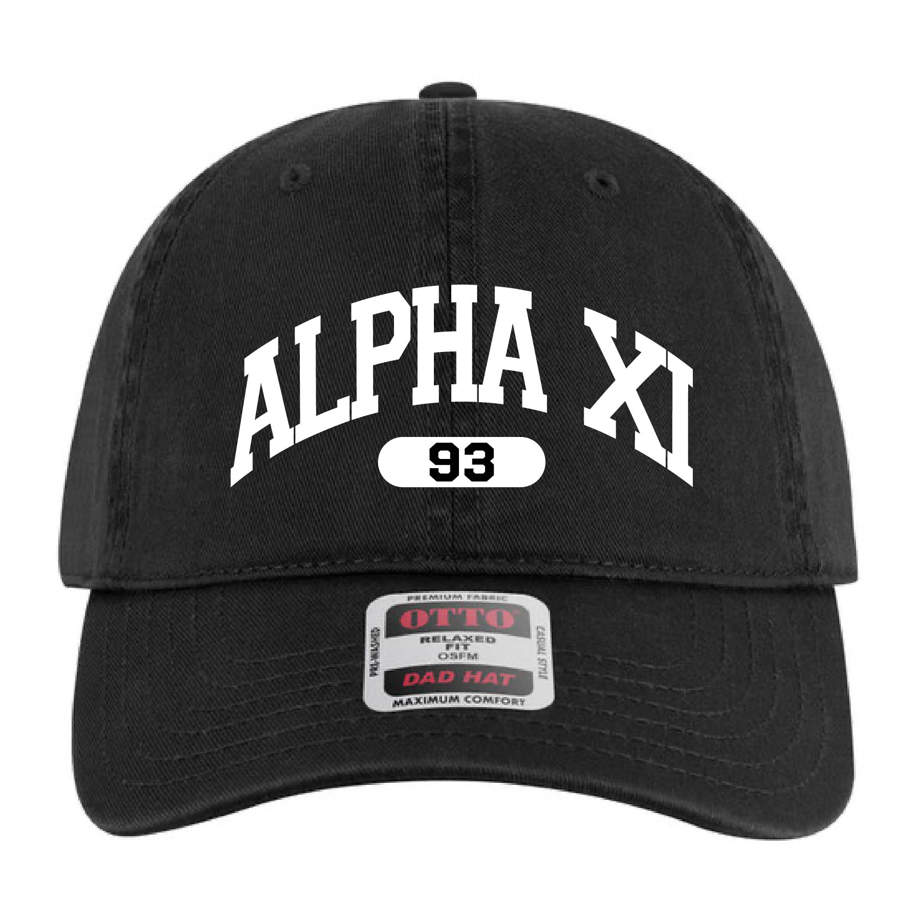 Ali & Ariel Black Collegiate Sports Dad Hat Alpha Xi Delta