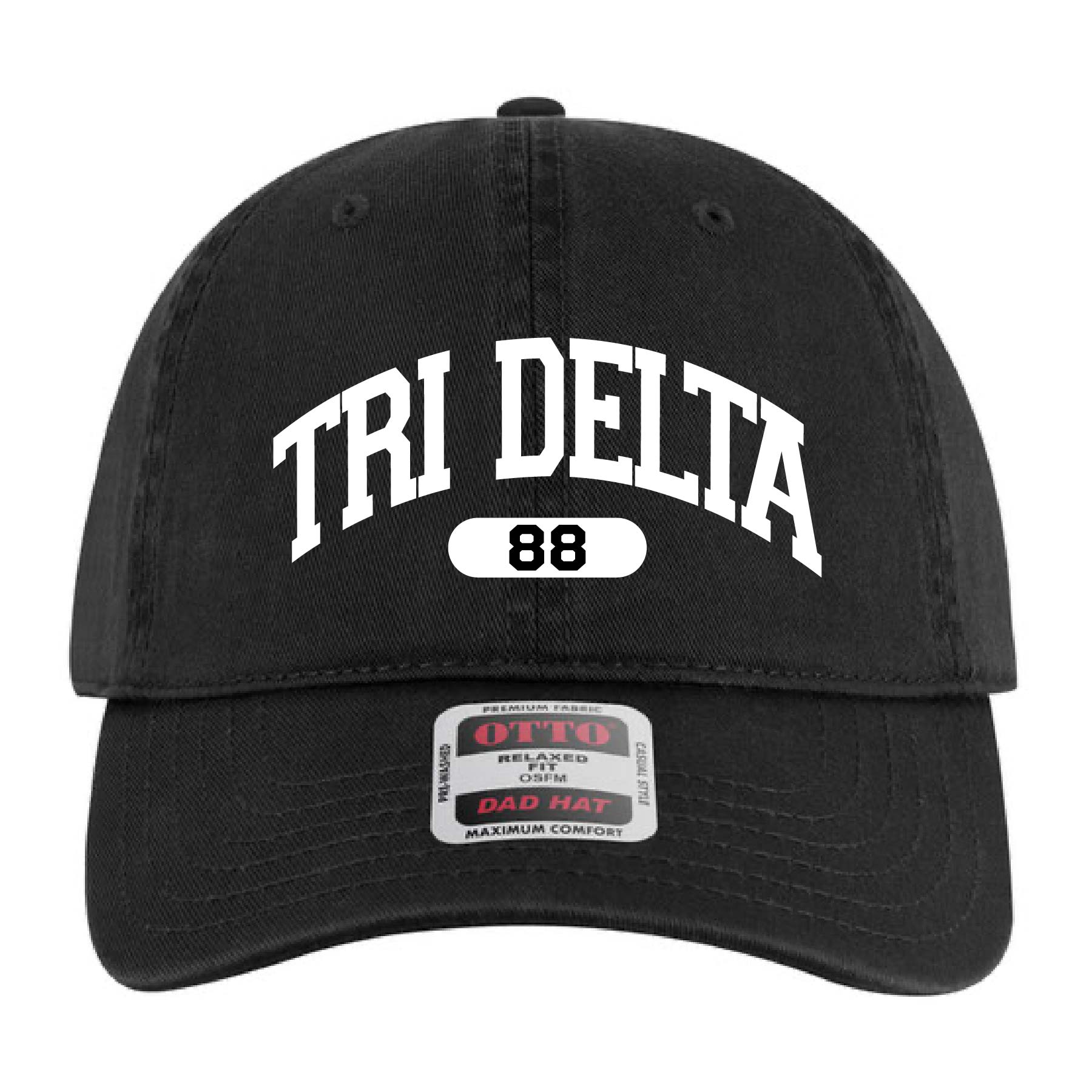 Ali & Ariel Black Collegiate Sports Dad Hat Delta Delta Delta