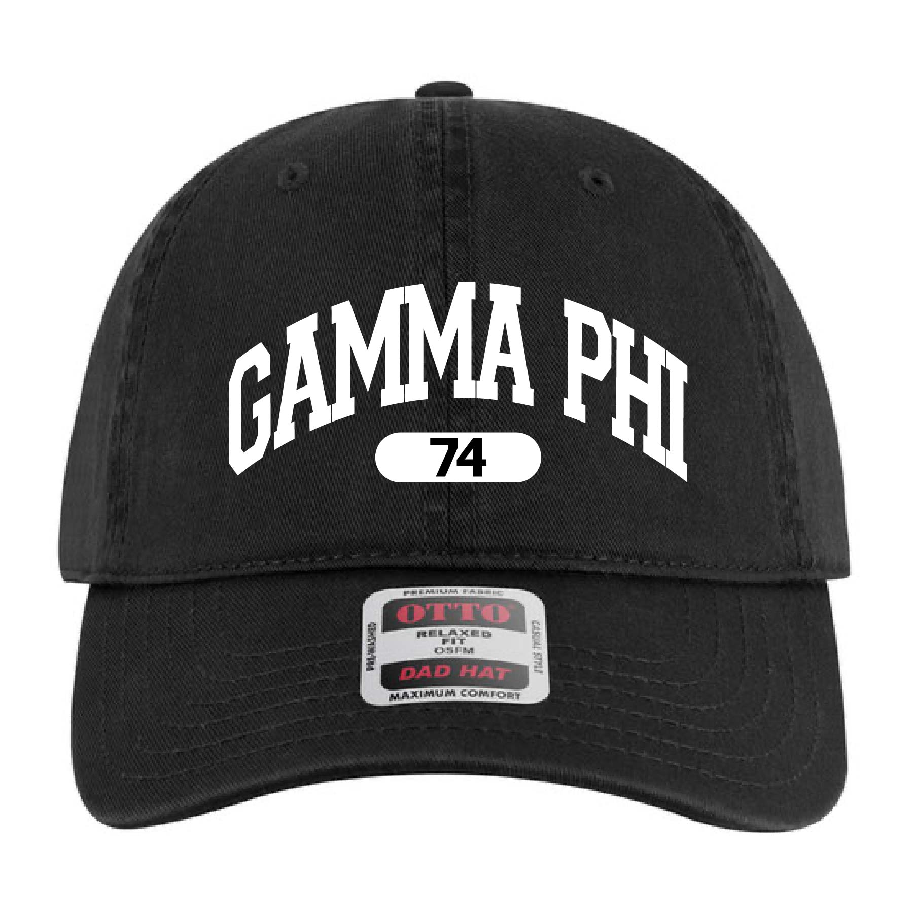 Ali & Ariel Black Collegiate Sports Dad Hat Gamma Phi Beta