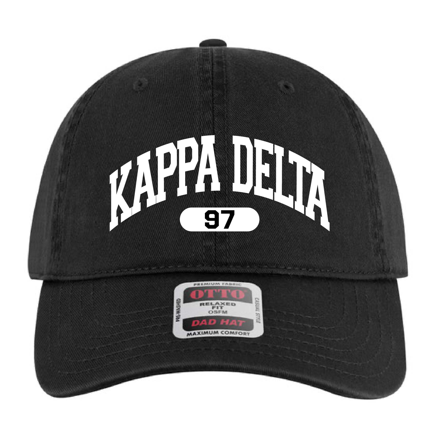 Ali & Ariel Black Collegiate Sports Dad Hat Kappa Delta