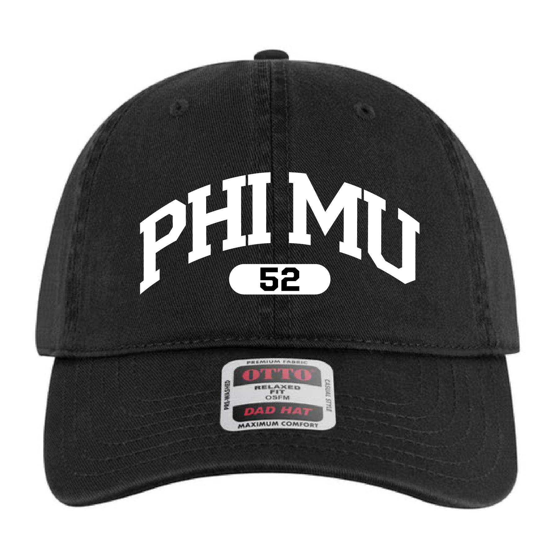 Ali & Ariel Black Collegiate Sports Dad Hat Phi Mu