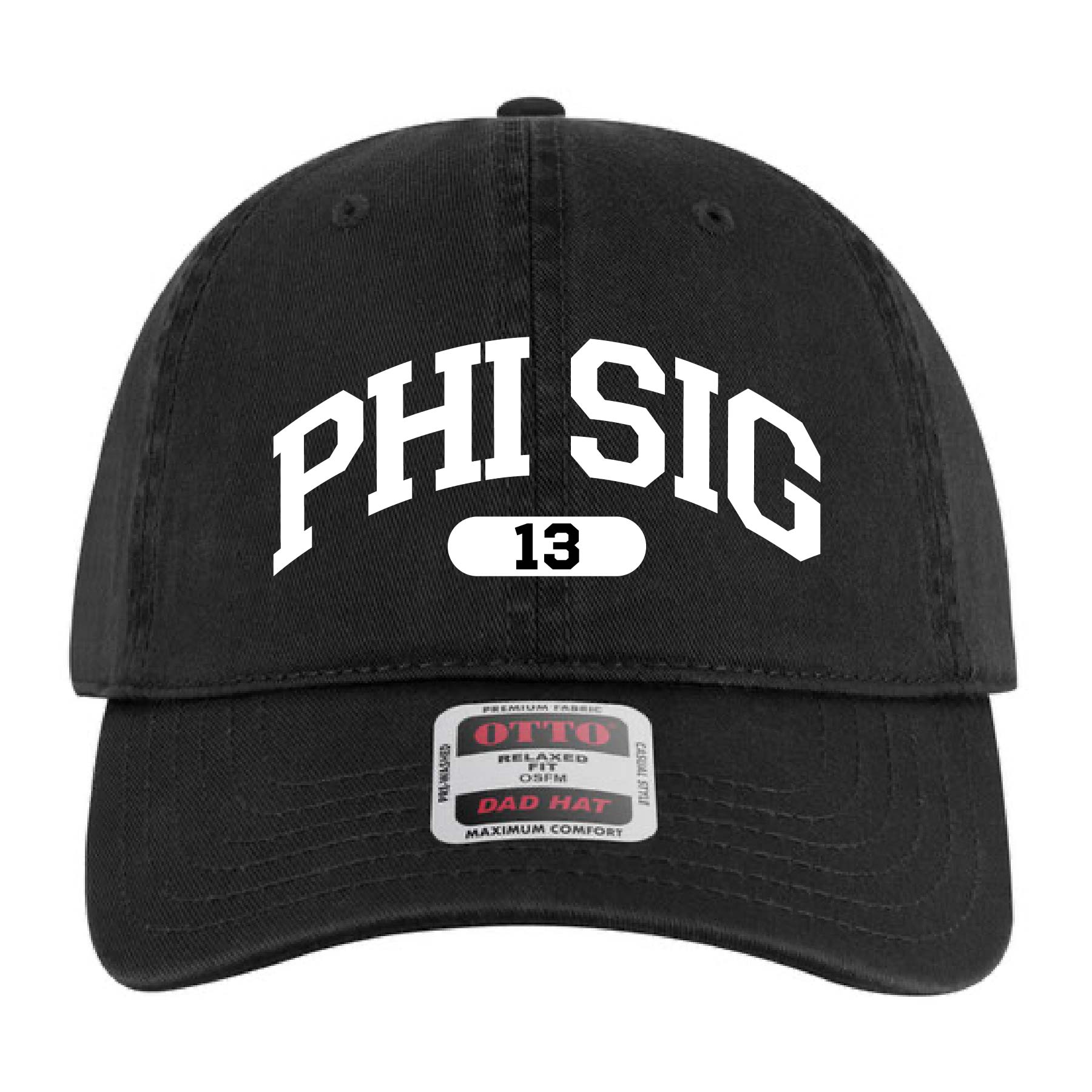 Ali & Ariel Black Collegiate Sports Dad Hat Phi Sigma Sigma