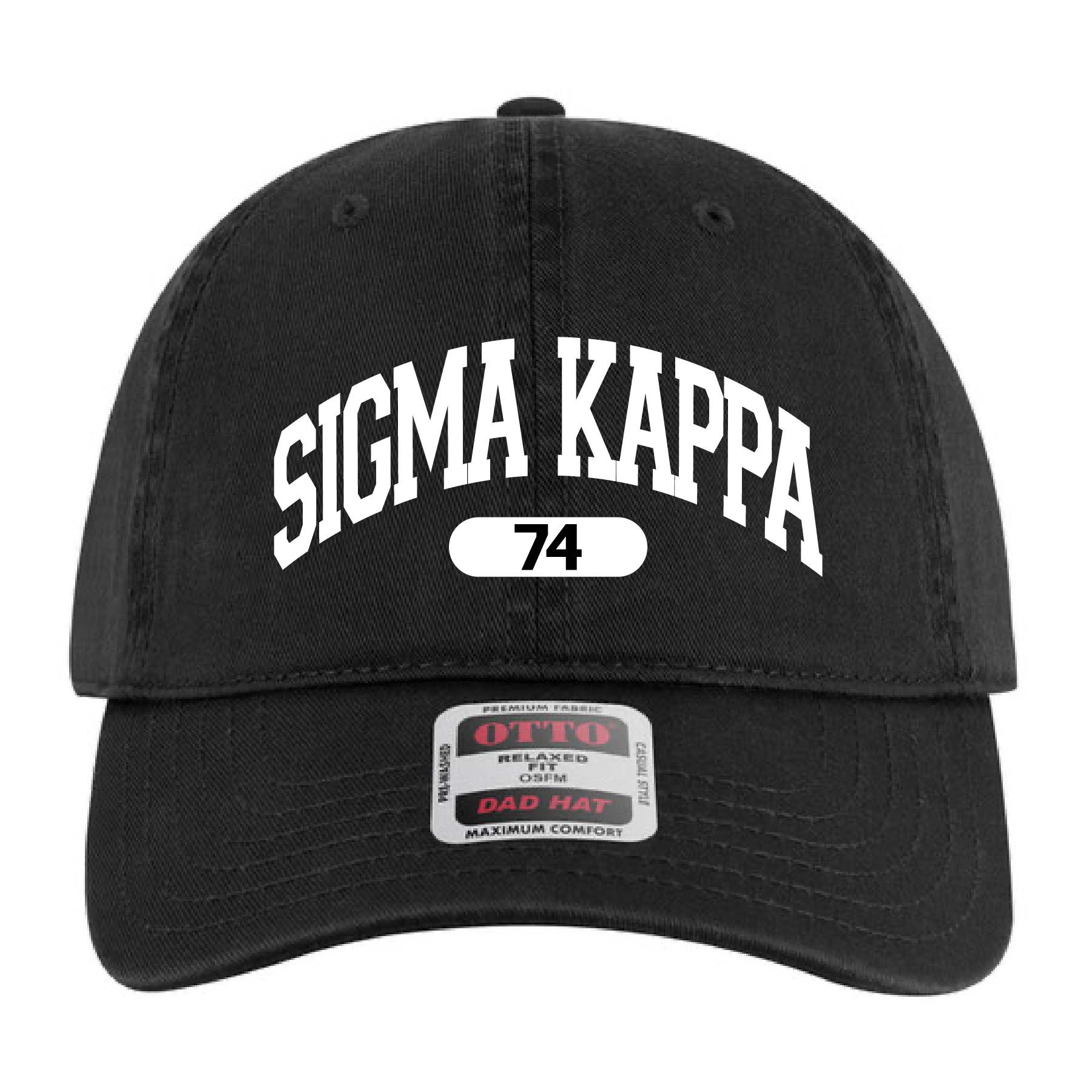 Ali & Ariel Black Collegiate Sports Dad Hat Sigma Kappa