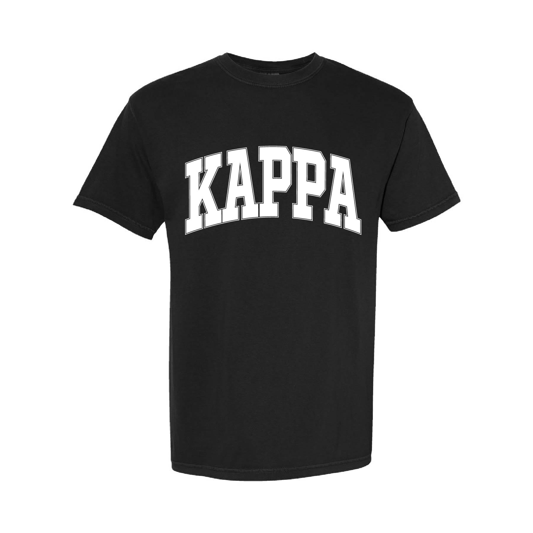 Ali & Ariel Black Comfort Colors Collegiate Tee Kappa Kappa Gamma / Medium