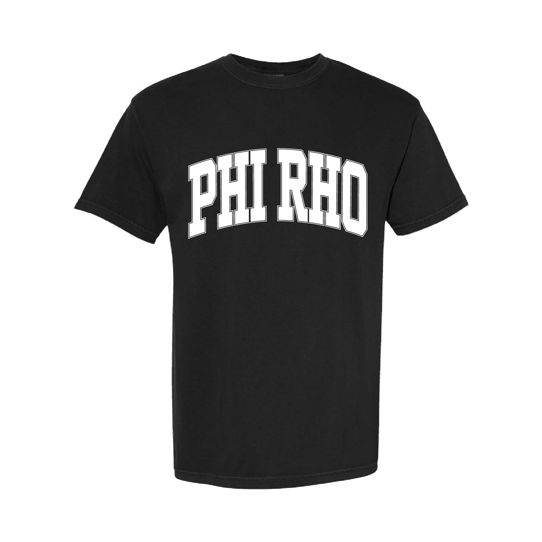 Ali & Ariel Black Comfort Colors Collegiate Tee Phi Sigma Rho / Medium