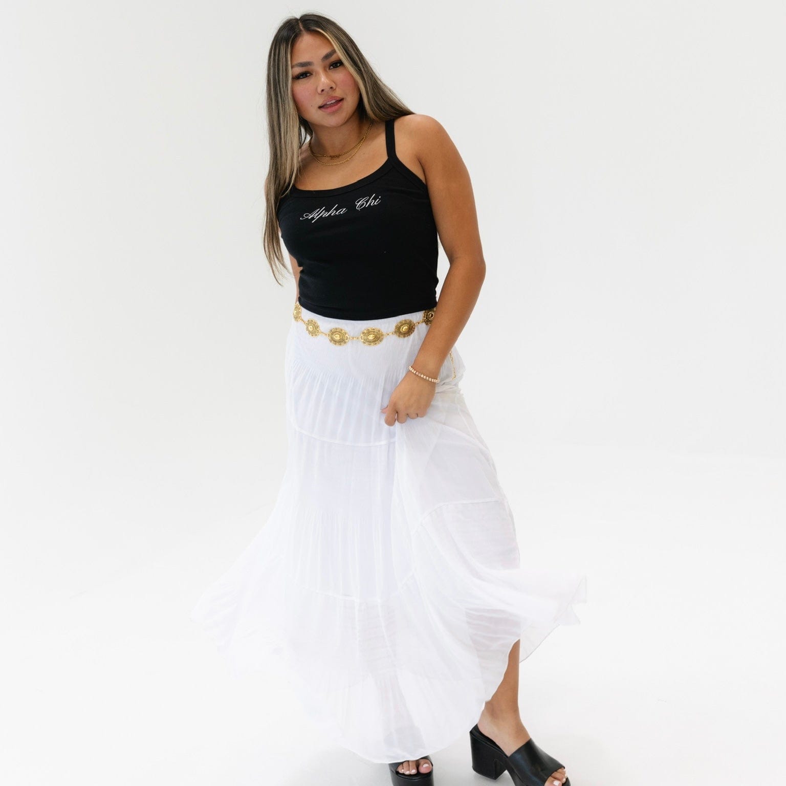 Black Cursive Tank Top by Ali & Ariel | Sorority Apparel | Greek