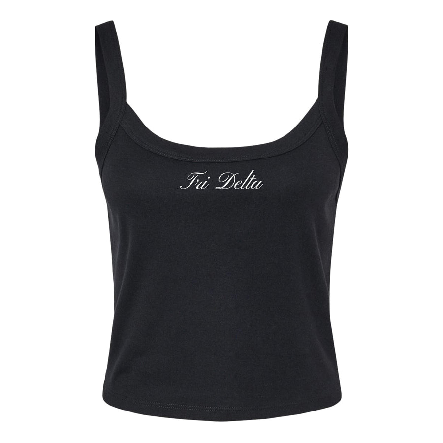 Ali & Ariel Black Cursive Tank Top Delta Delta Delta / XS